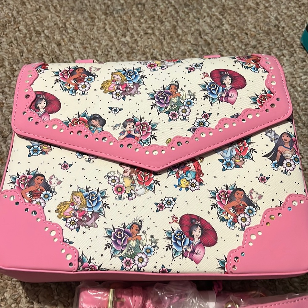 Disney princess tattoo loungefly cross body